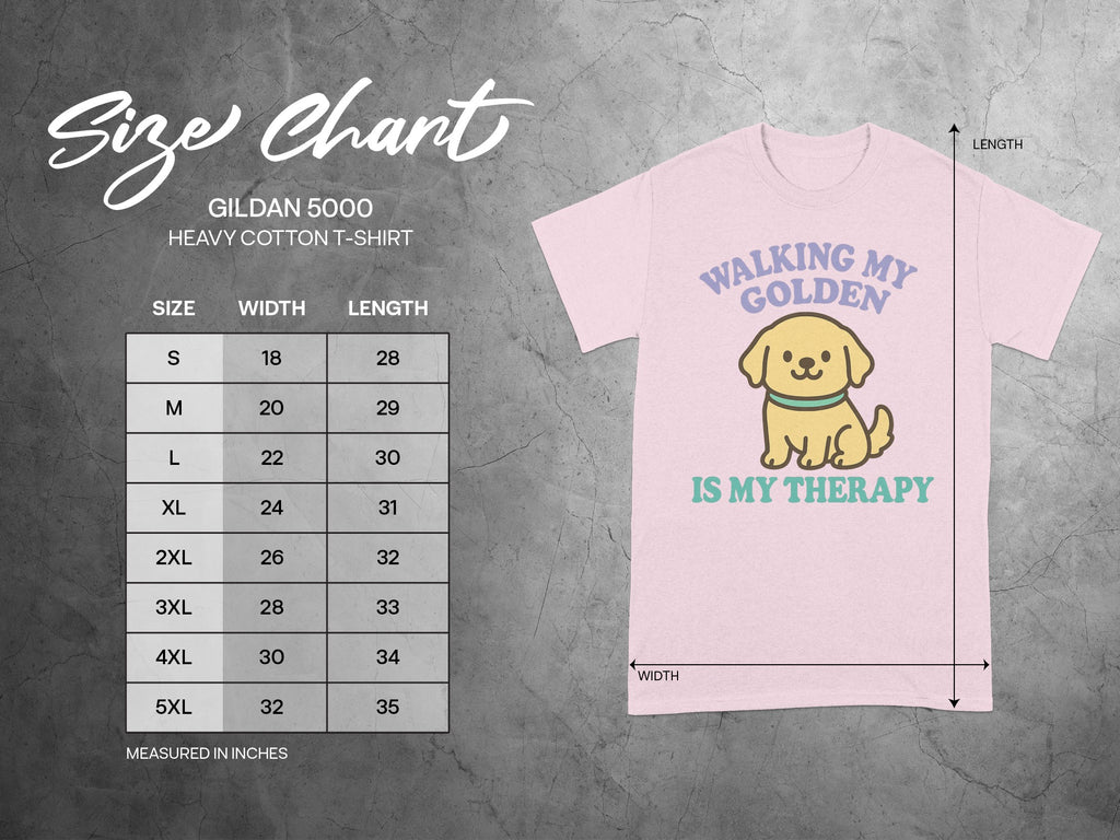Walking My Golden Is My Therapy T-shirt