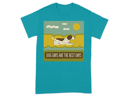 Dog Days Are The Best Days German Shorthaired Pointer T-Shirt Tropical Blue T-shirt