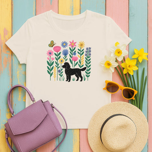 Floral Garden Dog Short Sleeve Tee Shirt product