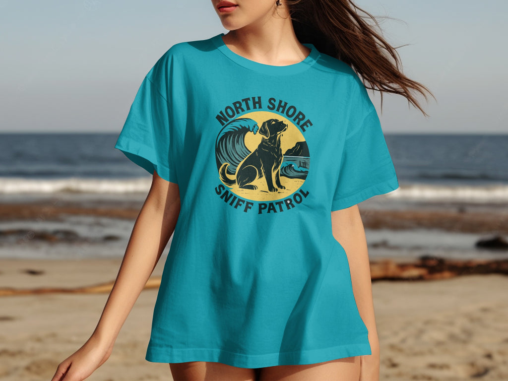 North Shore Sniff Patrol Graphic Tee for Beach Lovers