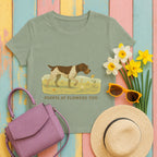 german wirehaired pointer wildflower-pointer tee flat lay hero