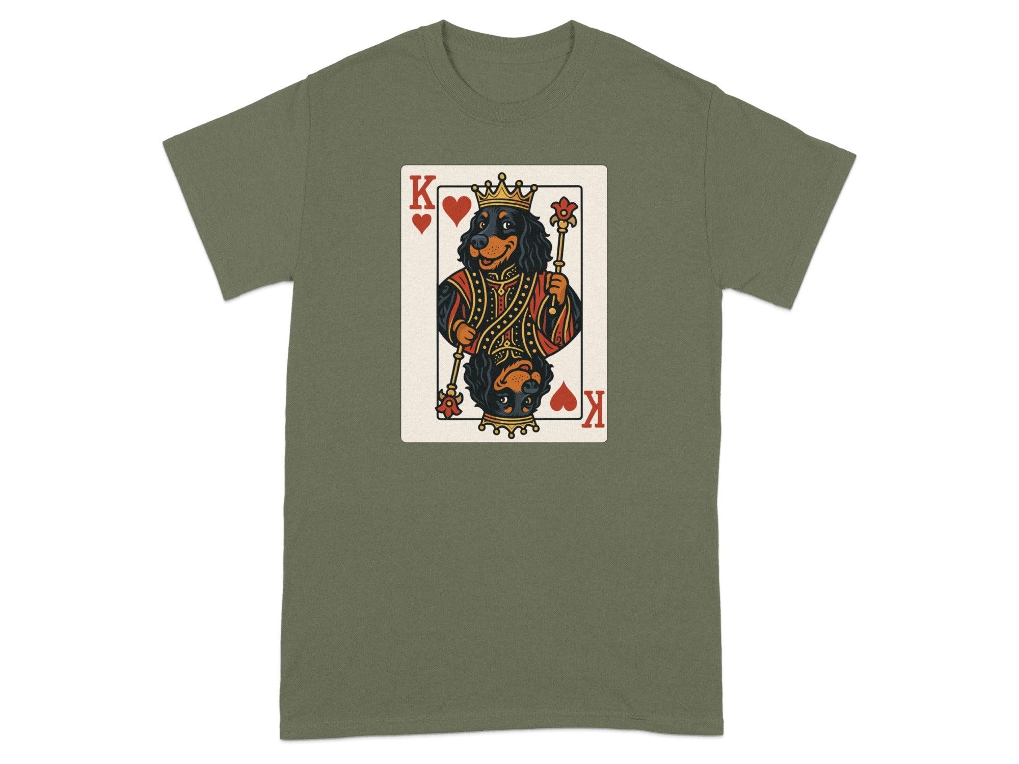 King of Hearts Bear Card Graphic T-Shirt