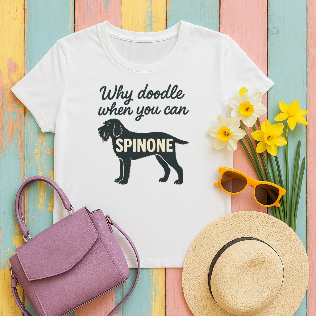 Why Doodle When You Can Spinone Tee in White