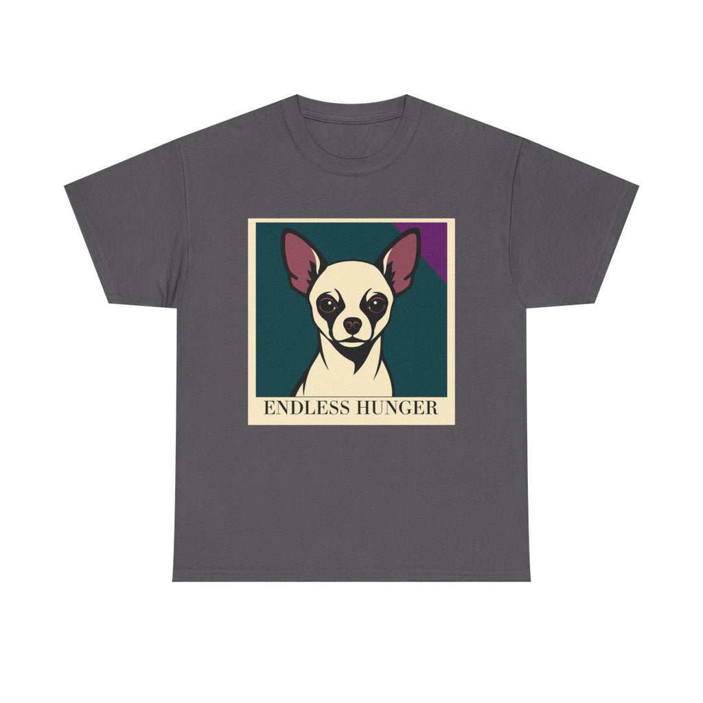 Endless Hunger Chihuahua Art t-shirt, Charcoal