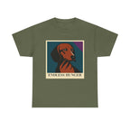 Endless Hunger Dachshund Art t-shirt, Military Green