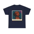 Endless Hunger Dachshund Art t-shirt, Navy