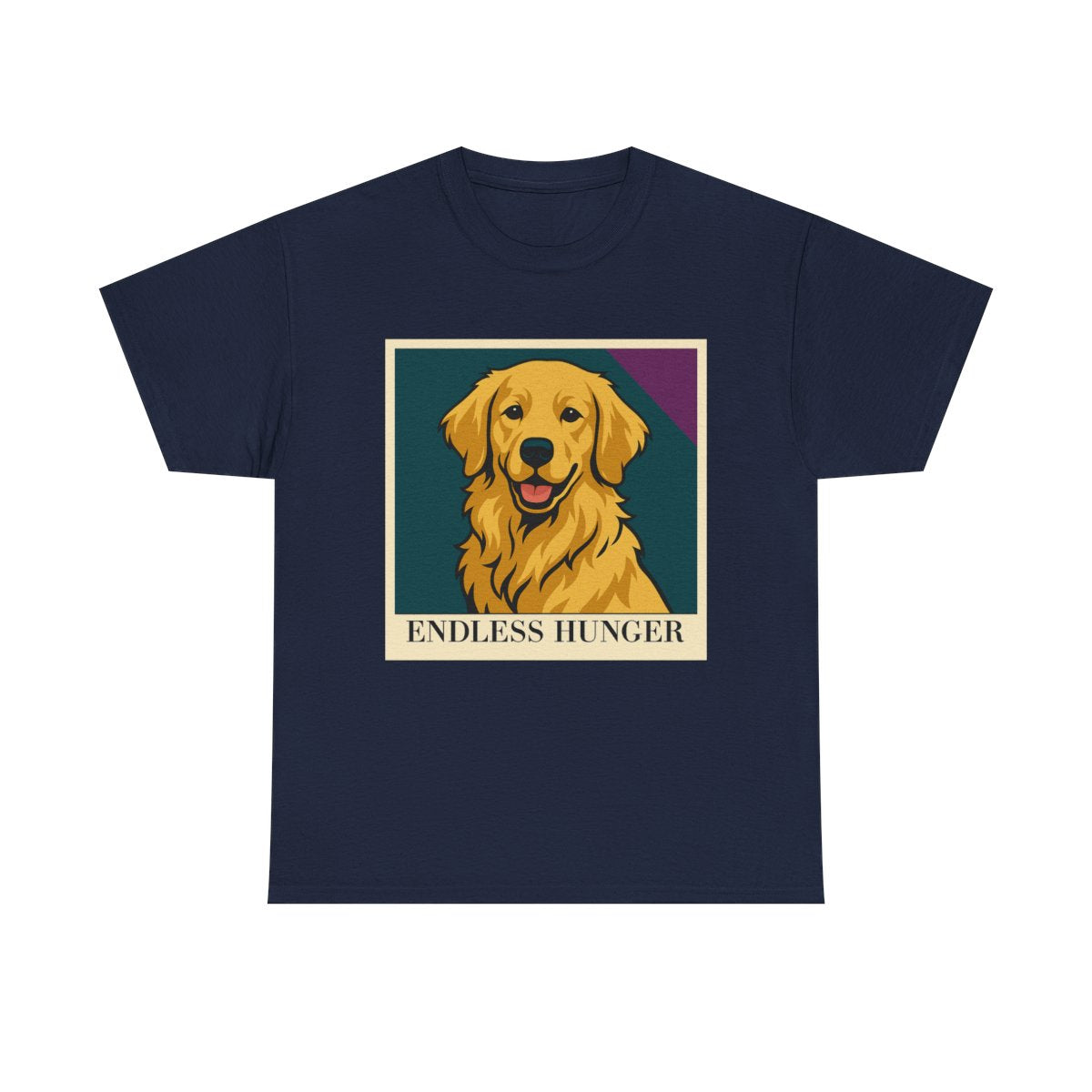 Endless Hunger Golden Retriever t-shirt, Navy