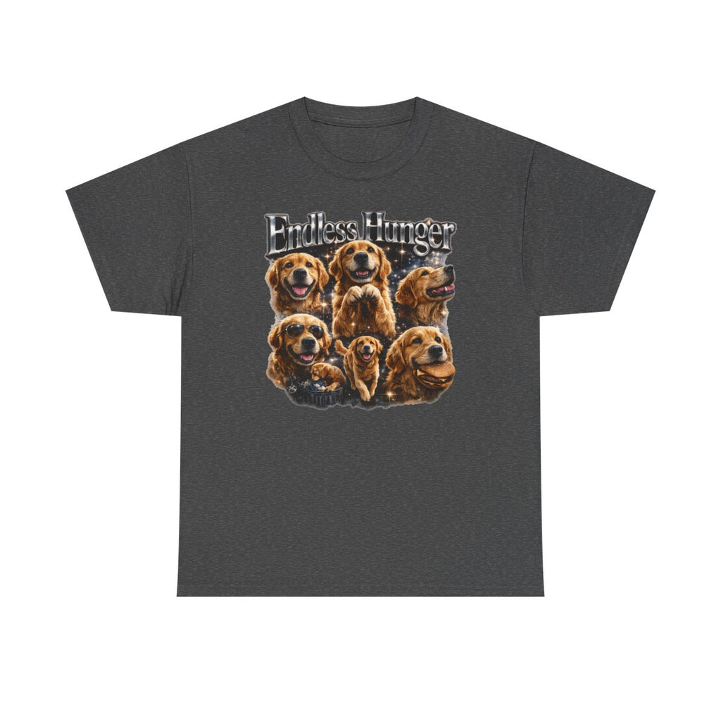 Endless Hunger Golden Retriever t-shirt, Dark Heather