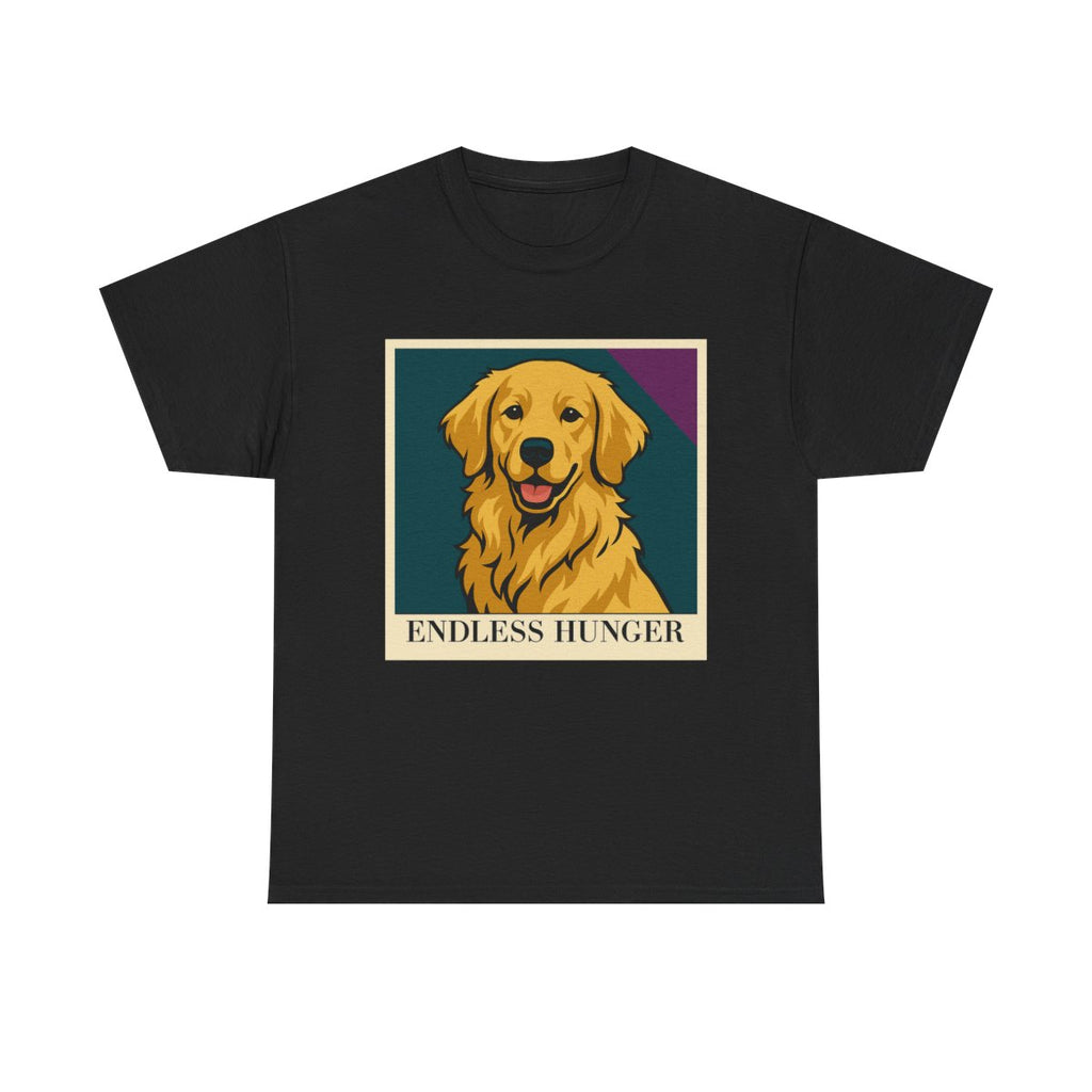 Endless Hunger Golden Retriever t-shirt, Black