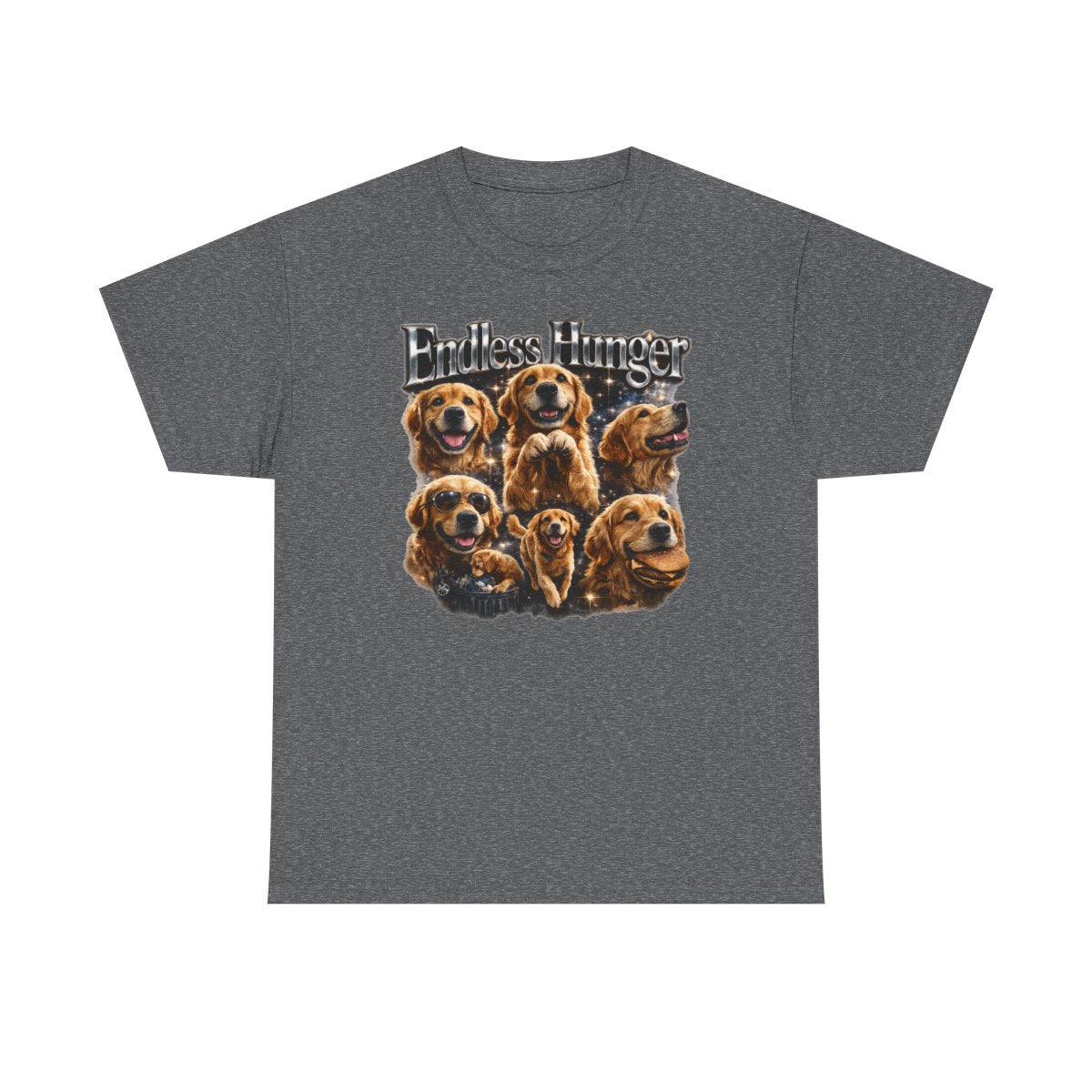 Endless Hunger Golden Retriever t-shirt, Graphite Heather
