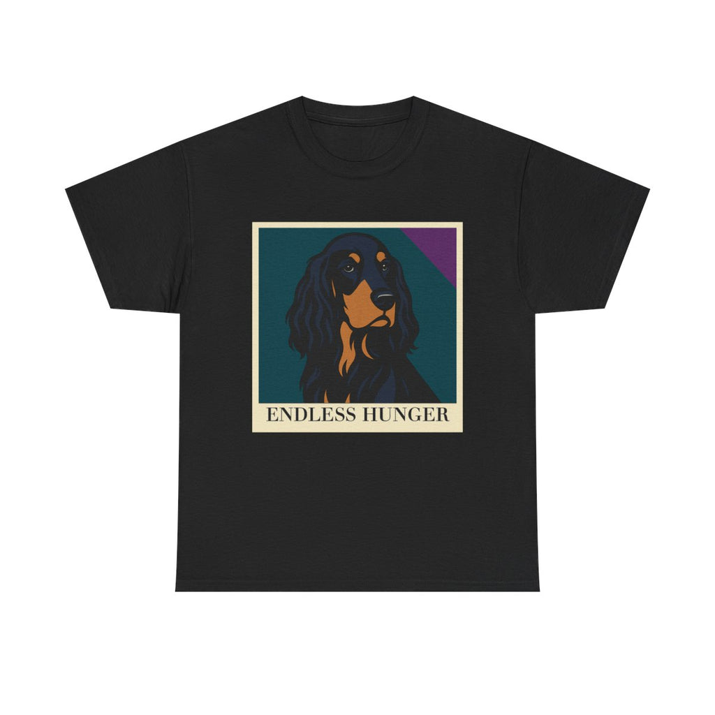 Endless Hunger Gordon Setter t-shirt, Black