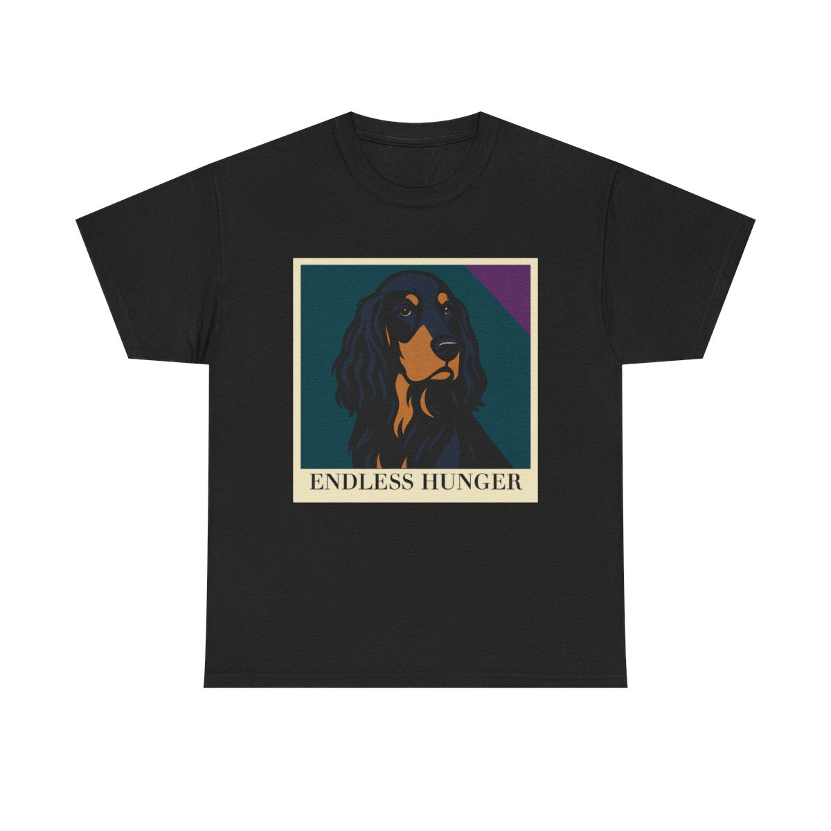Endless Hunger Gordon Setter t-shirt, Black