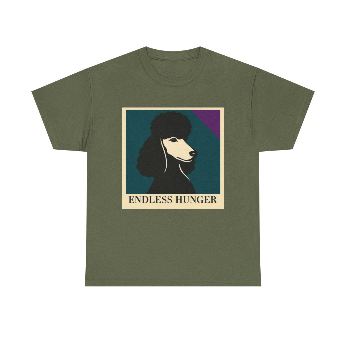 Endless Hunger Poodle Graphic t-shirt, Military Green