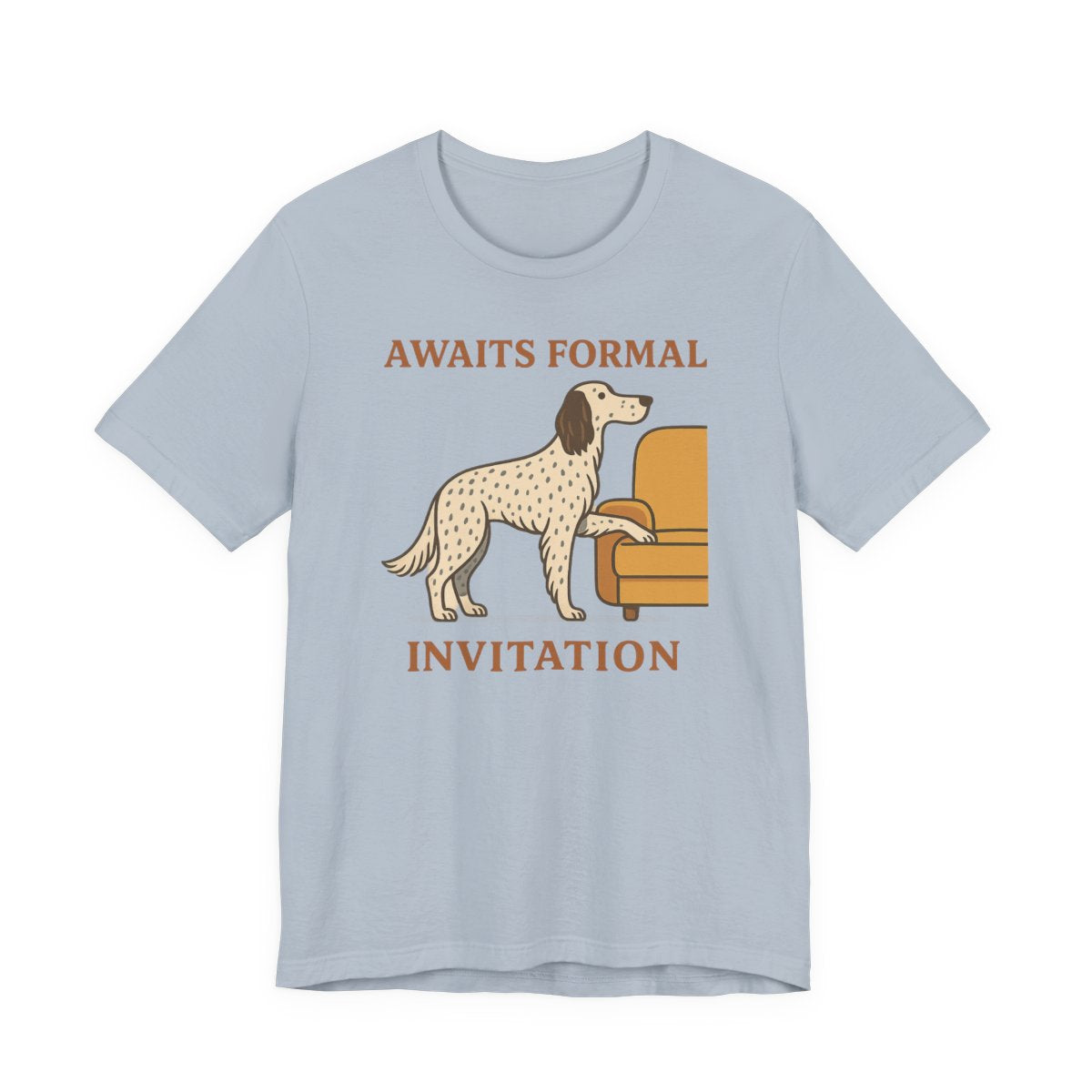English Setter Awaits Formal Invitation Tee
