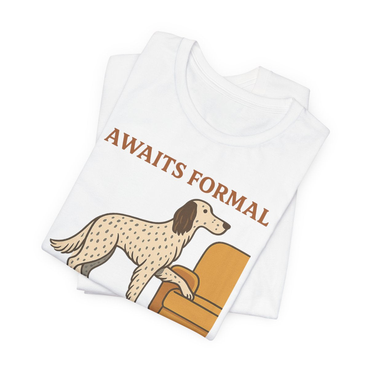 English Setter Awaits Formal Invitation Tee