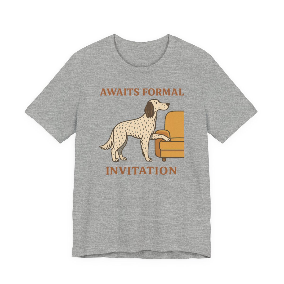 English Setter Awaits Formal Invitation Tee