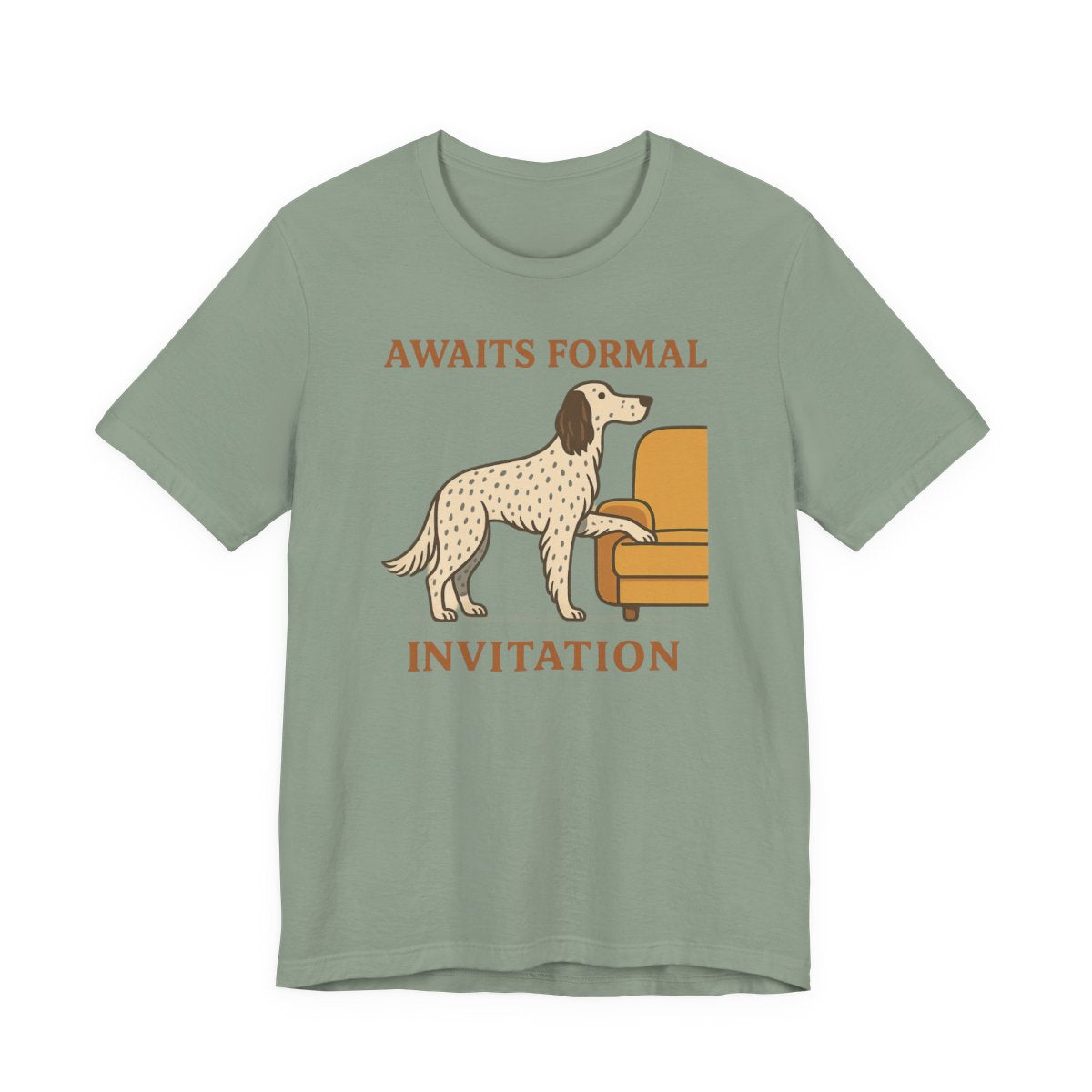 English Setter Awaits Formal Invitation Tee