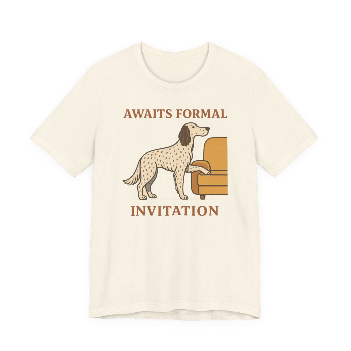 English Setter Awaits Formal Invitation Tee