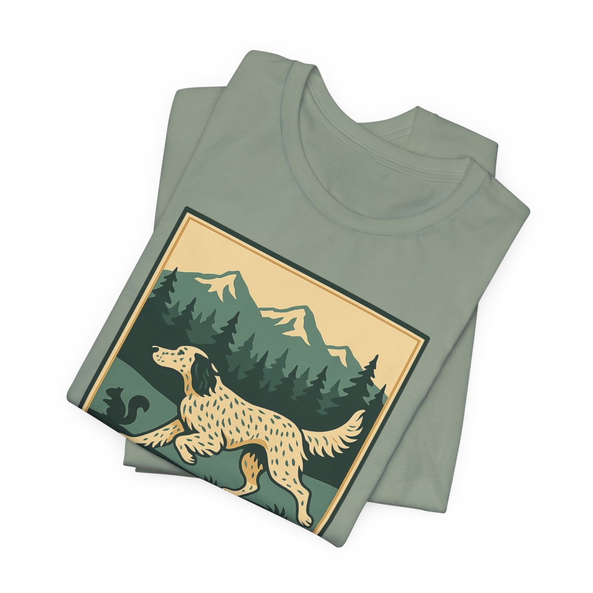 English Setter Chase Squirrels Tee