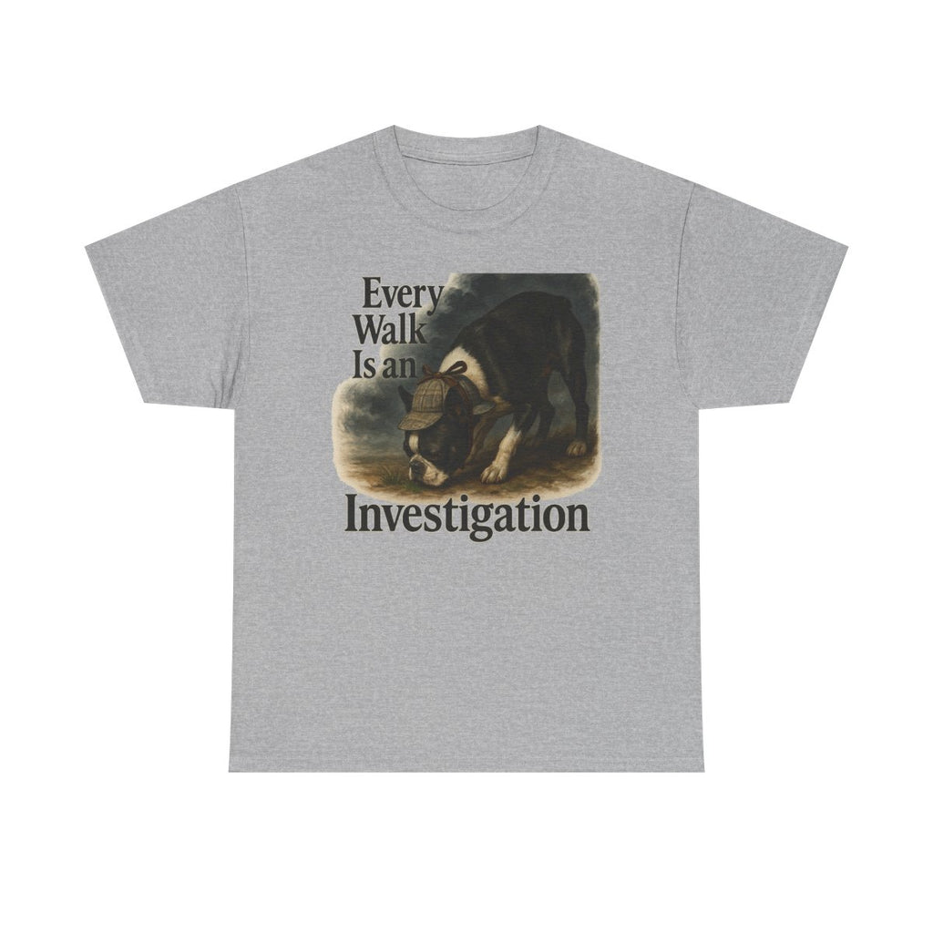 Every Walk Boston Terrier t-shirt, Sport Grey