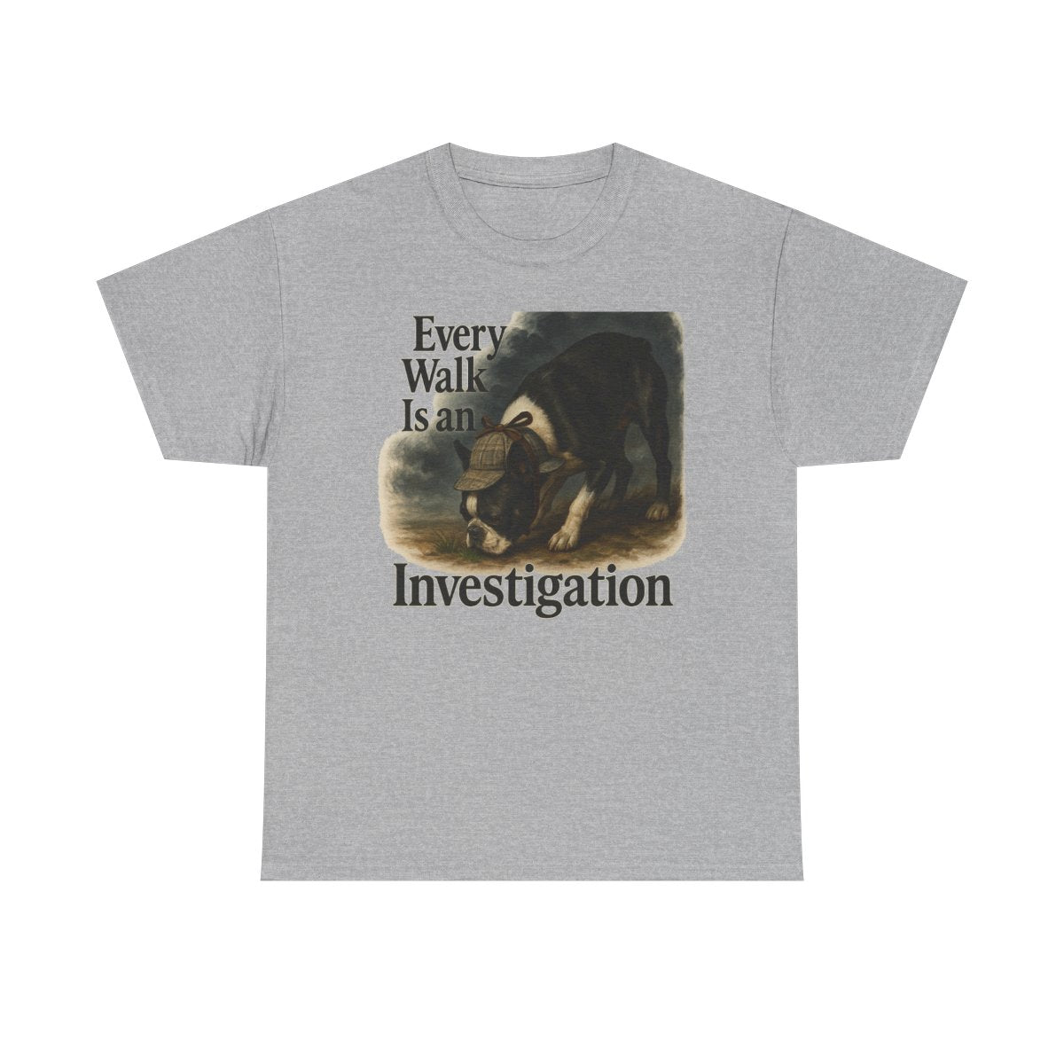 Every Walk Boston Terrier t-shirt, Sport Grey