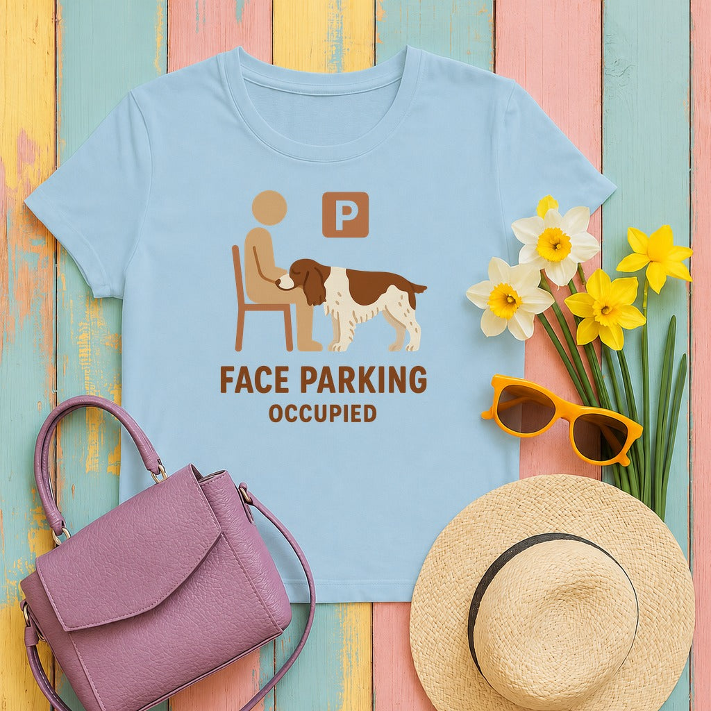 Springer Face Parking Tee in Light Blue