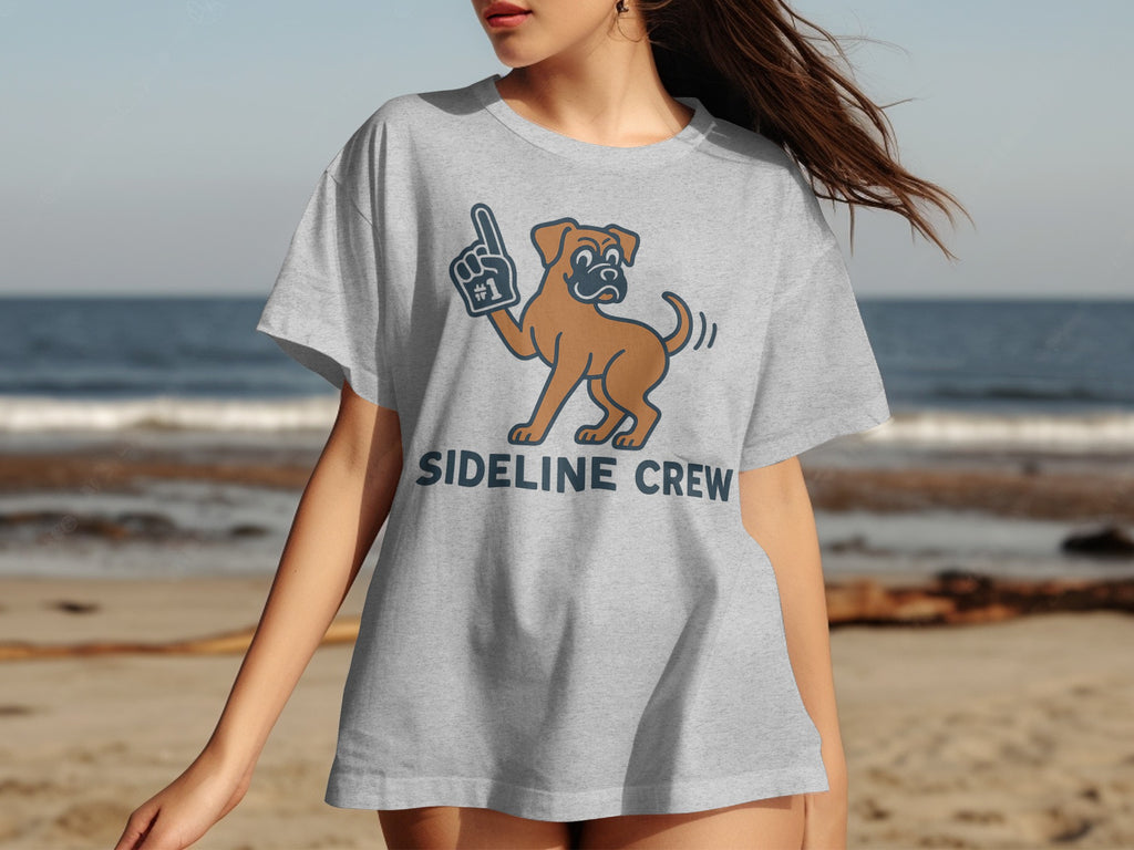 Sideline Crew Dog Graphic Tee Shirt for Beach Fun