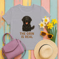 Flat-Coat The Grin Is Real Tee in Athletic Heather