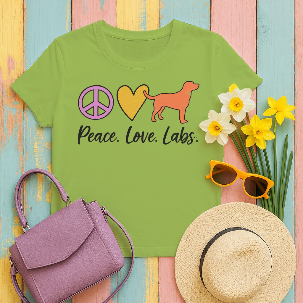 Peace Love Labs Labrador T-Shirt in Kiwi