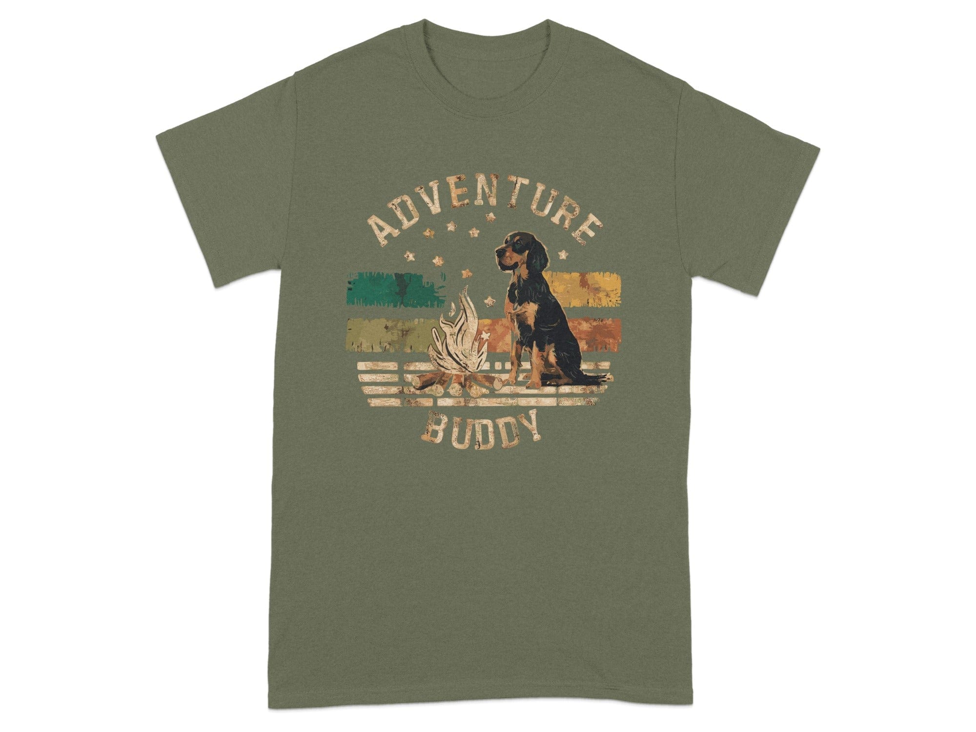 Adventure Buddy Dog Campfire Graphic T-Shirt product