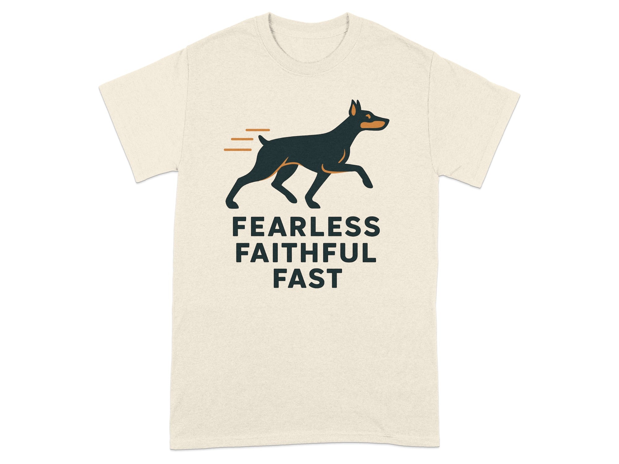 Fearless Faithful Fast Doberman Graphic T-Shirt