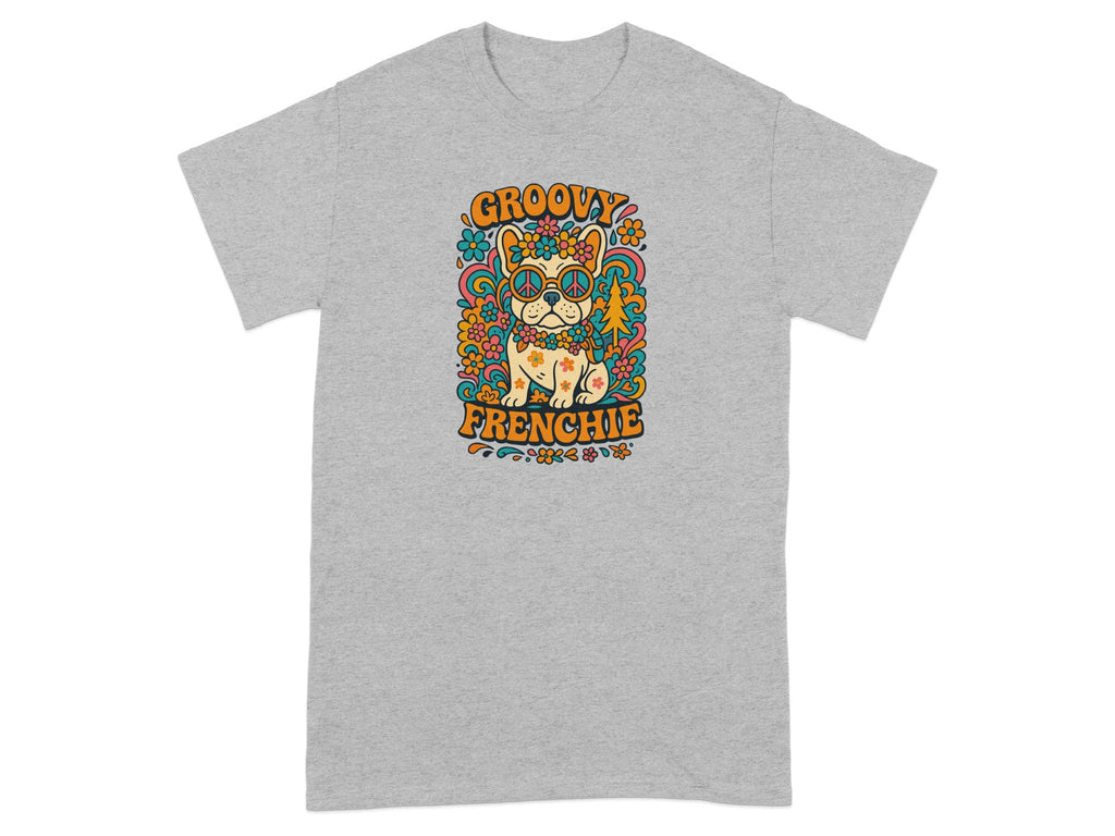 Groovy Frenchie Colorful Graphic Tee Product