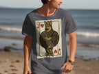 T-shirt with Queen of Hearts playing card featuring a German Shepherd.