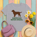 American Water Spaniel Silhouette Tee in Athletic Heather