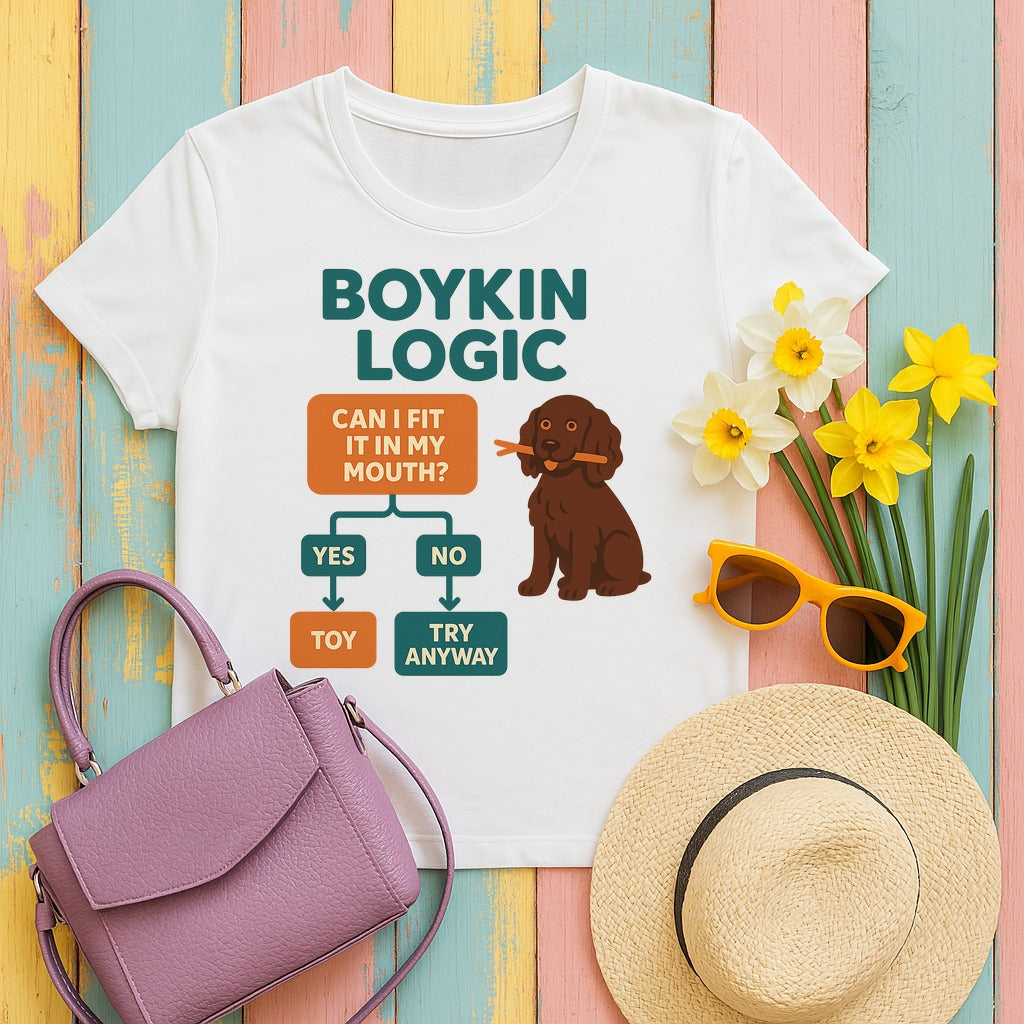 Boykin Spaniel Logic T-shirt in White