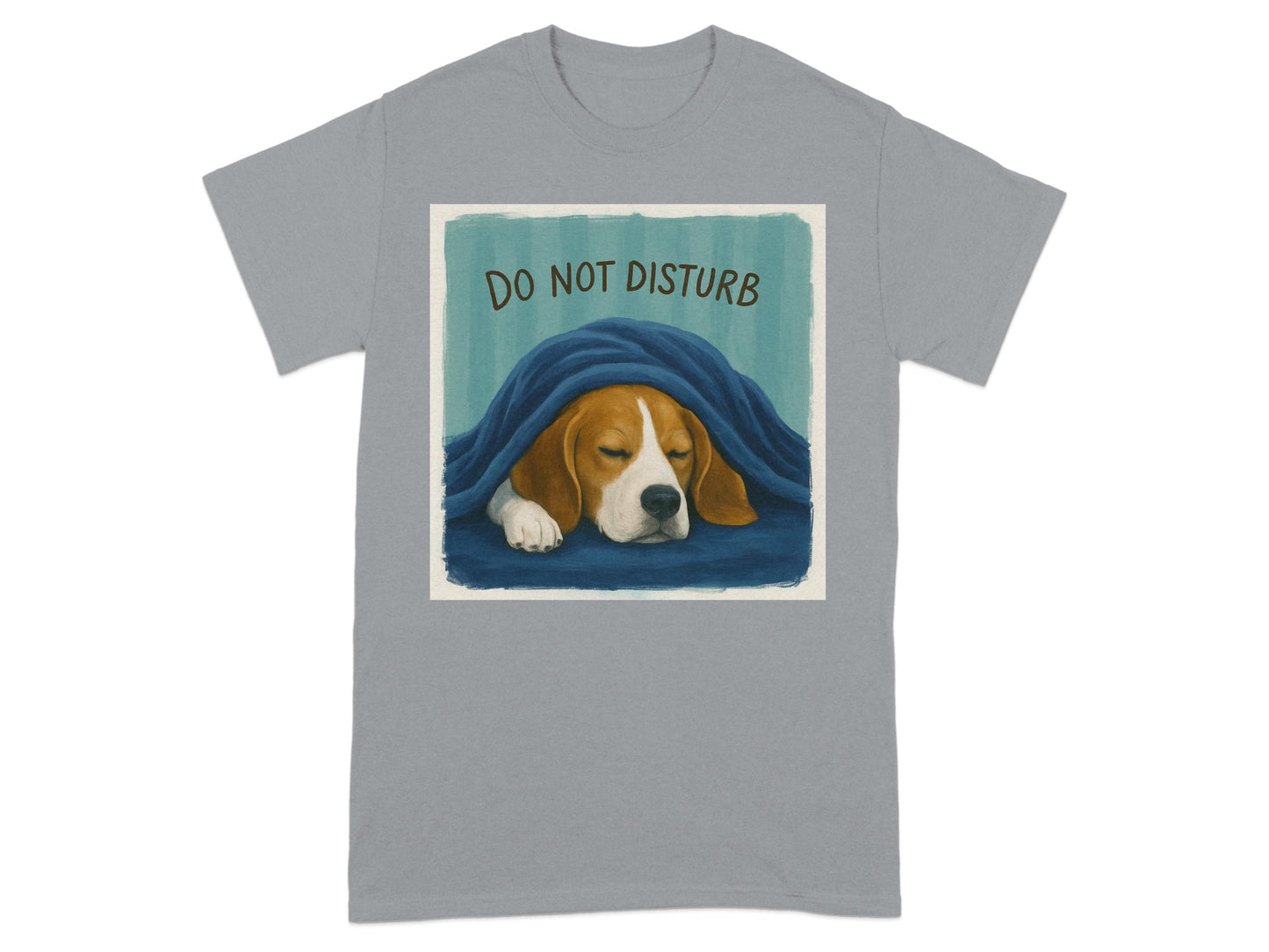 Do Not Disturb Sleeping Dog Design on T-Shirt product type