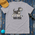Sorry About Your Floor Schnauzer T-Shirt in Athletic Heather - flat lay