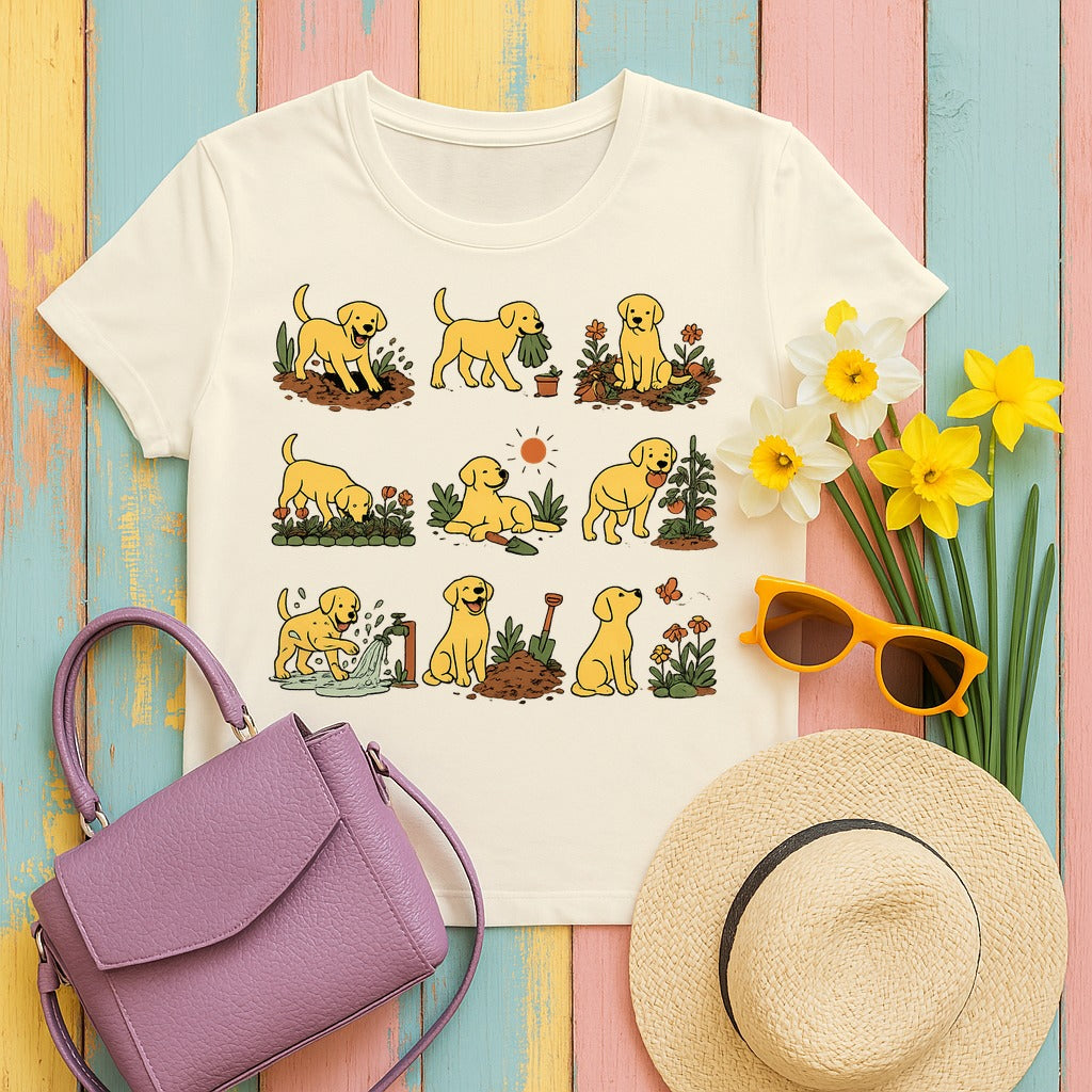 Whimsical Garden Lab T-Shirt in Natural