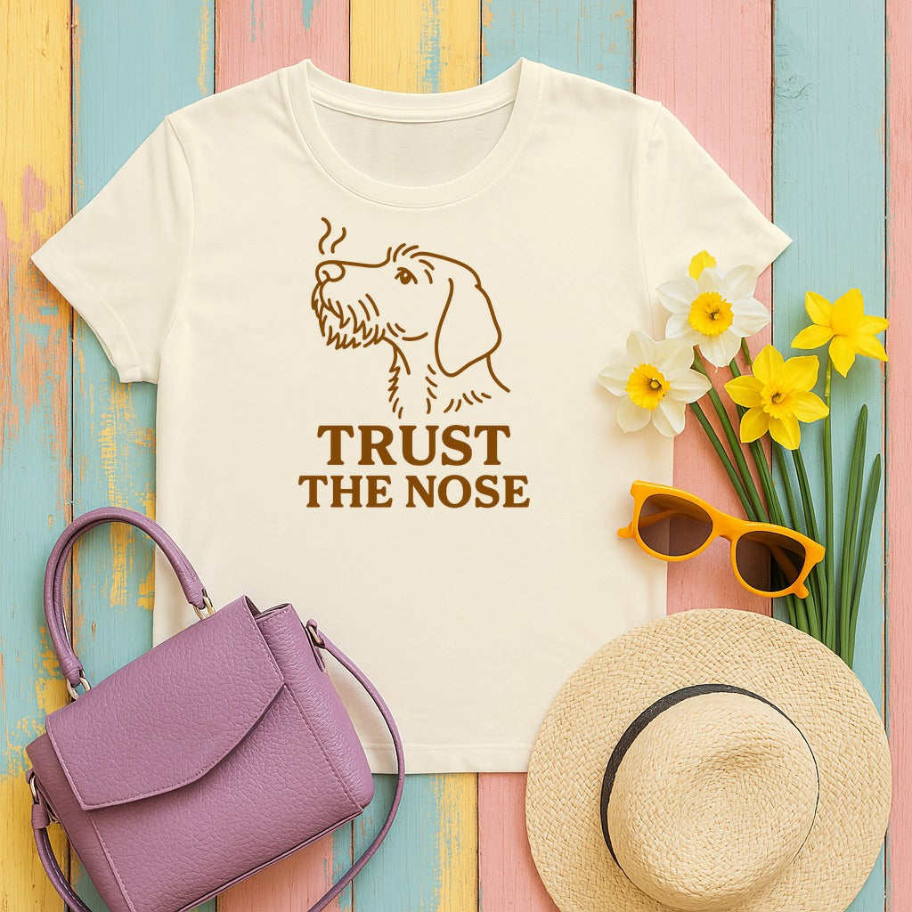 Wirehaired Vizsla Trust the Nose Tee in Natural