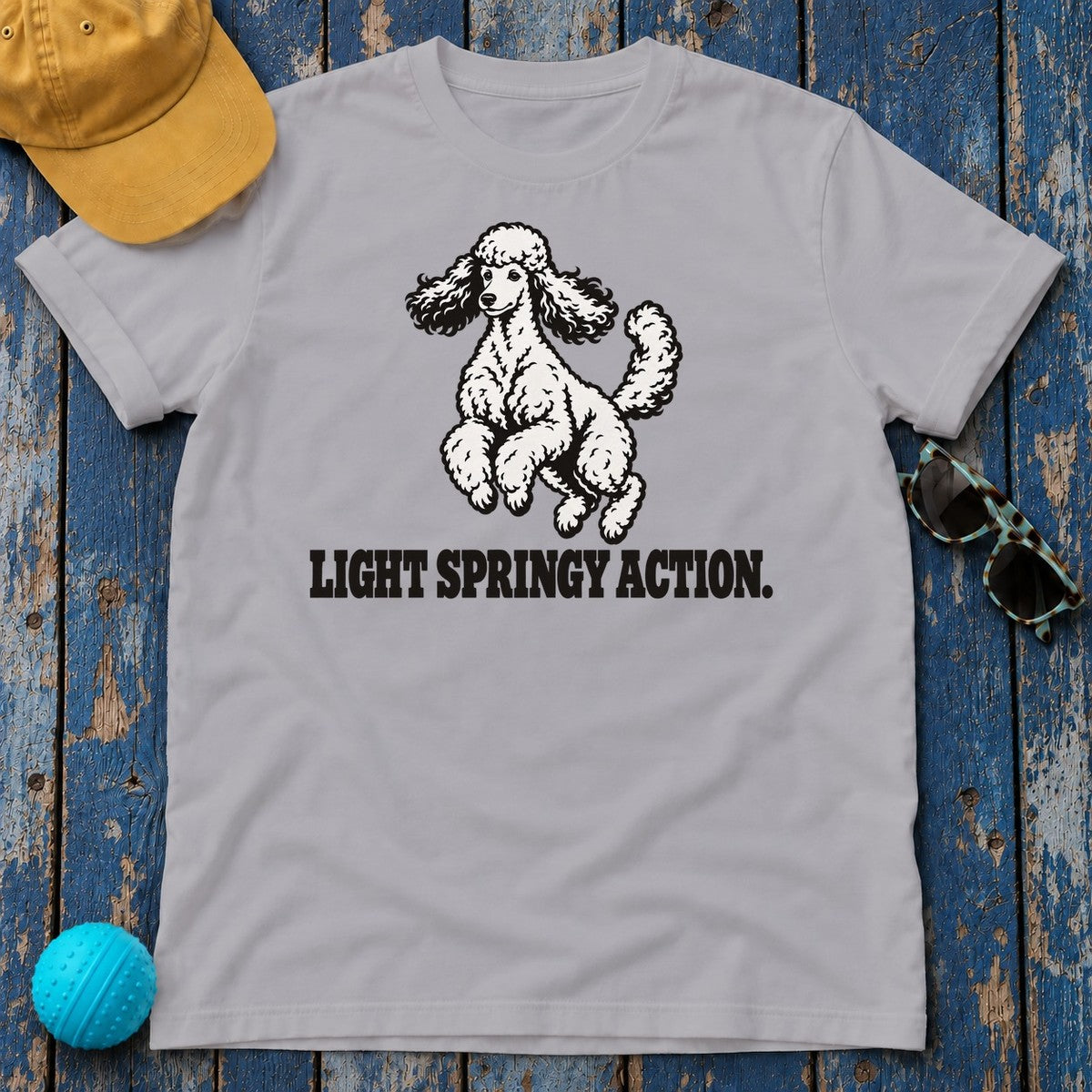 Light Springy Action Poodle T-Shirt in Athletic Heather