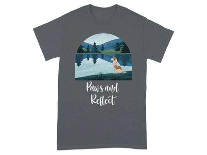 Dog at Lakeside Graphic Design for Nature Lovers T-Shirt T-shirt