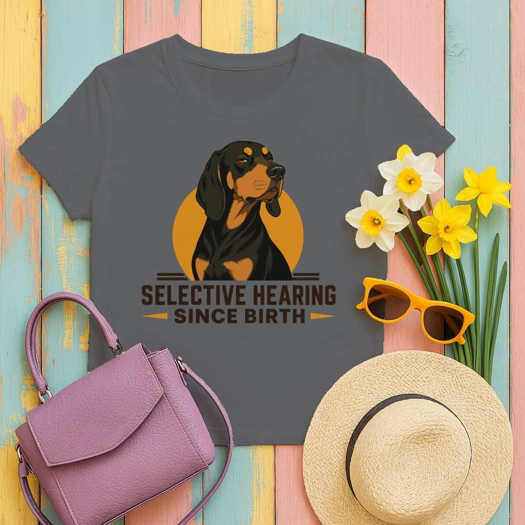 Selective Hearing Coonhound T-Shirt in Graphite Heather