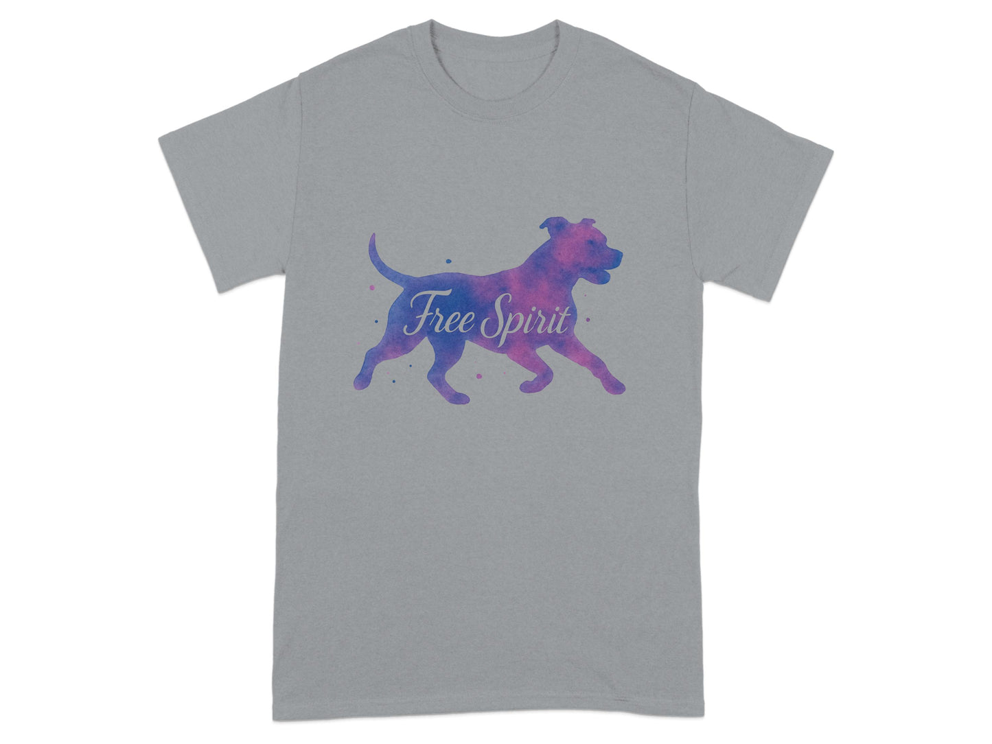 Free Spirit Purple Hued Dog Graphic T-Shirt product type