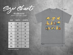 GILDAN 5000 Heavy Cotton T-Shirt size chart with width and length measurements in inches.