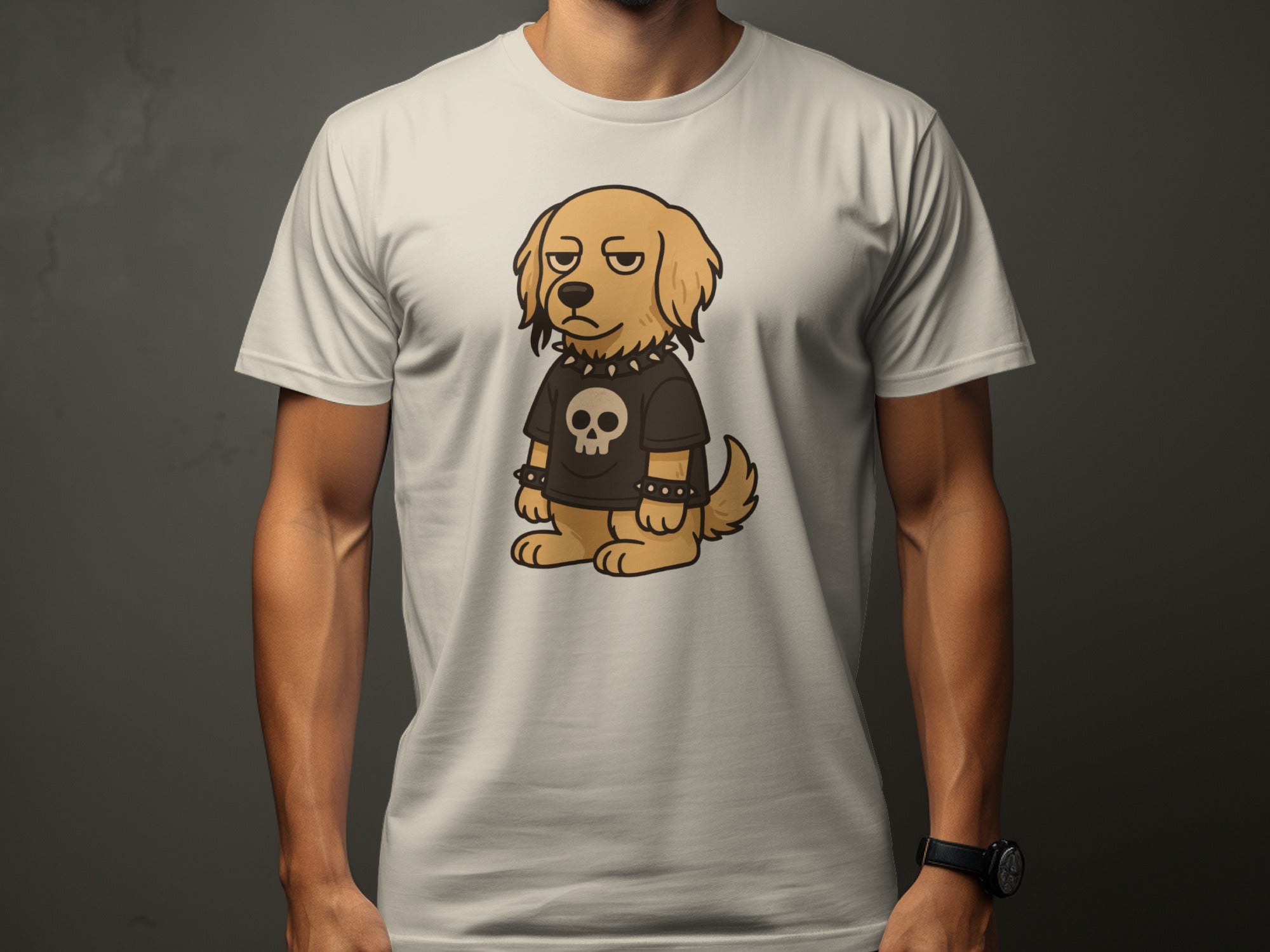 Cool Dog in Skull Shirt Graphic Tee for Dog Lovers