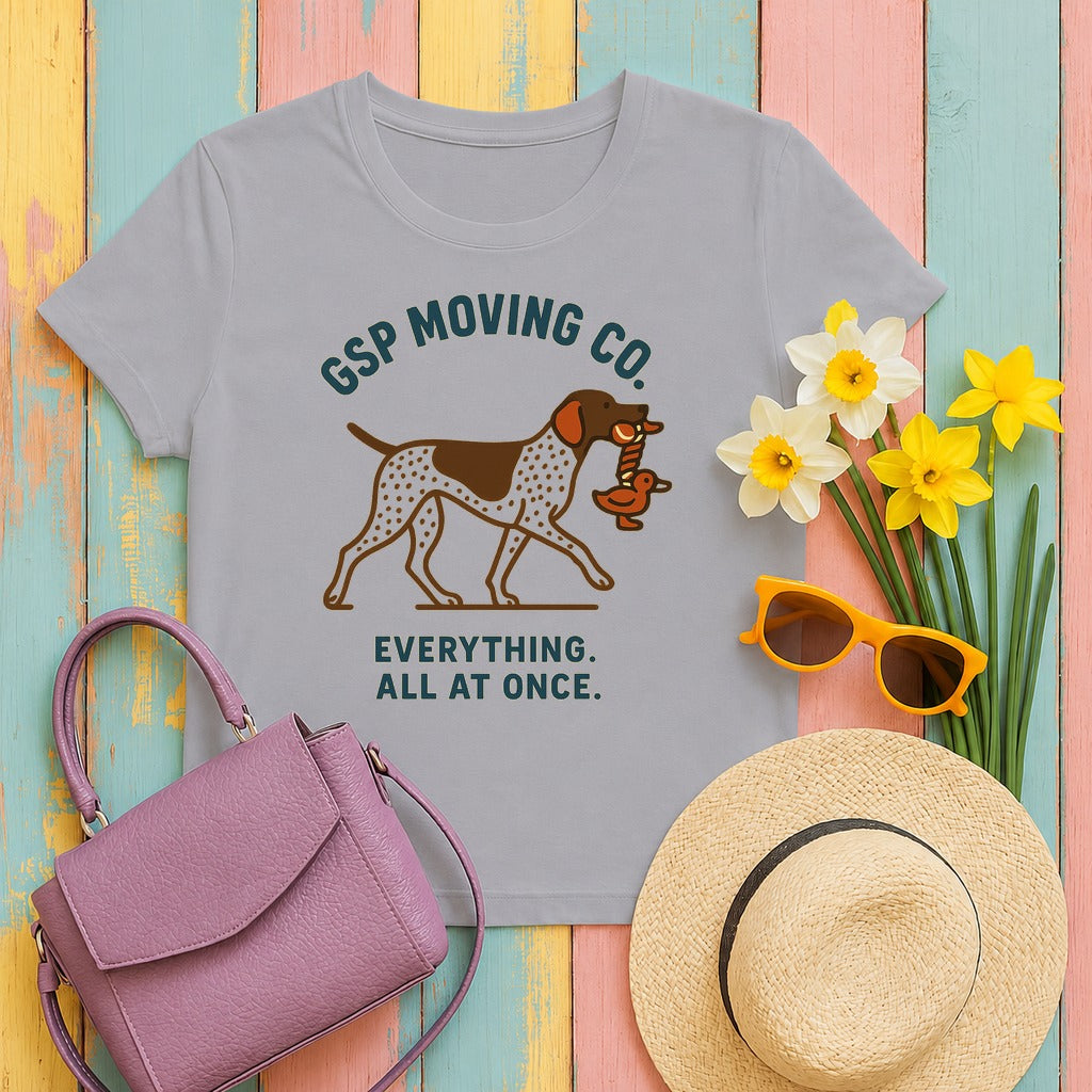 GSP Moving Co. German Shorthaired Pointer T-shirt in Athletic Heather