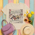 Every Walk is an Investigation Beagle Cartoon T-Shirt in Sand
