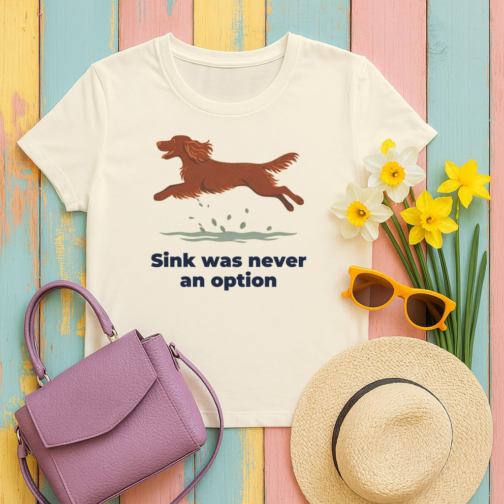 Field Spaniel Sink Was Never An Option Tee in Natural