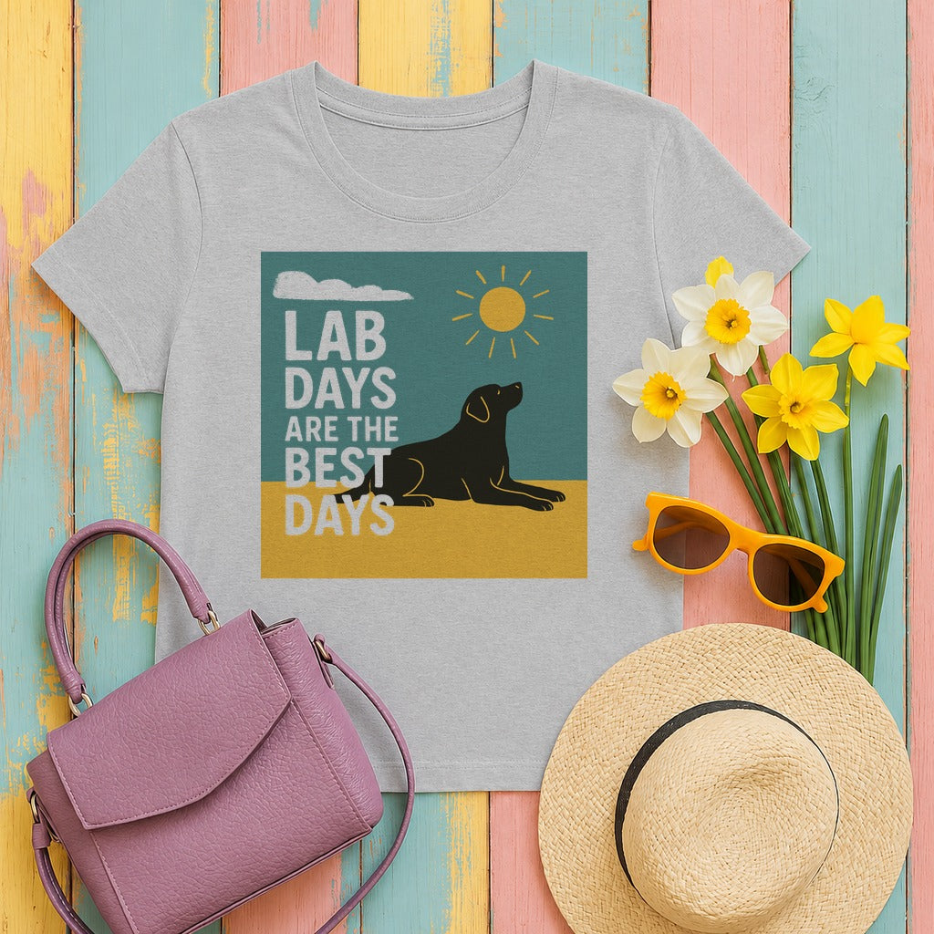 Black Lab Days T-Shirt in Sport Grey