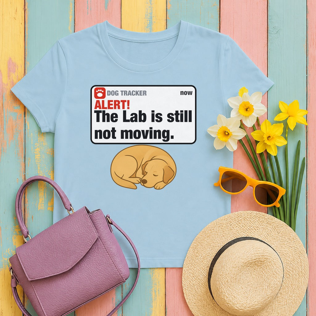 Lab Alert Still Not Moving Tee in Light Blue